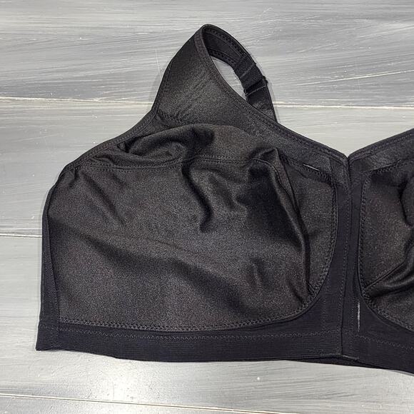 Glamorise Bra 1265 Magic Lift Front Close Back Support Bra 50F Black - Picture 5 of 9